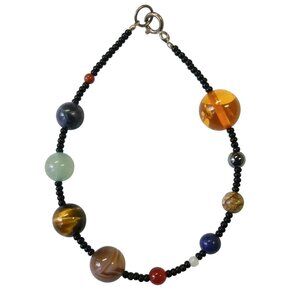 Solar System Planet bracelet 925 sterling clasp semi precious stones